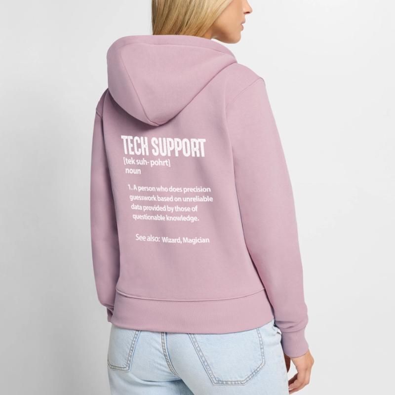 Technischer Support Computer IT Programmierer Frauen Premium Bio Zip Hoodie