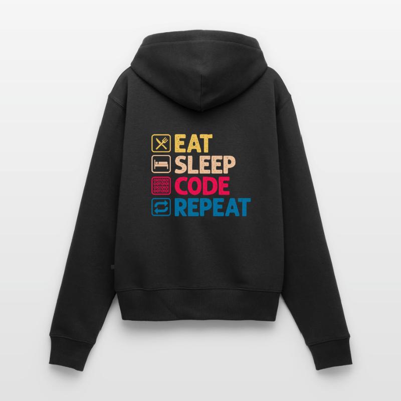 Programmeur code cadeau codeur informatique Sweat à capuche zippé Premium bio Femme