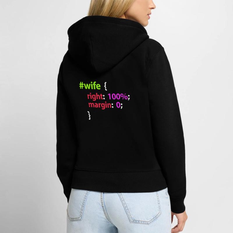 Programmierer Ehefrau Ehemann Code Informatik Frauen Premium Bio Zip Hoodie