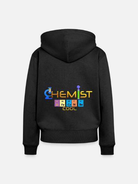 Chemiker - Frauen Premium Bio Zip Hoodie - Schwarz