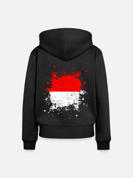 Monaco - Frauen Premium Bio Zip Hoodie - Schwarz