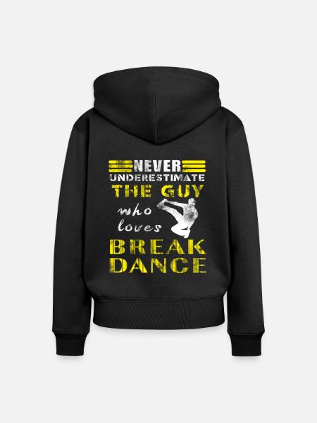 Break Dance - Frauen Premium Bio Zip Hoodie - Schwarz