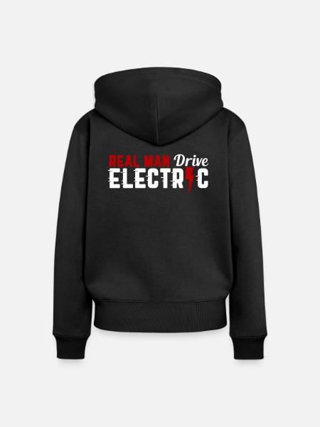 Elektroauto Elektromobilität Strom Geschenk - Frauen Premium Bio Zip Hoodie - Schwarz