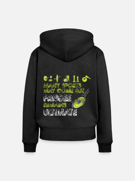 Frisbee - Frauen Premium Bio Zip Hoodie - Schwarz