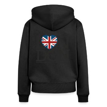 Une ville comme les autres, c’est Londres - Sweat à capuche zippé Premium bio Femme - noir - Dos - Julia (174cm)