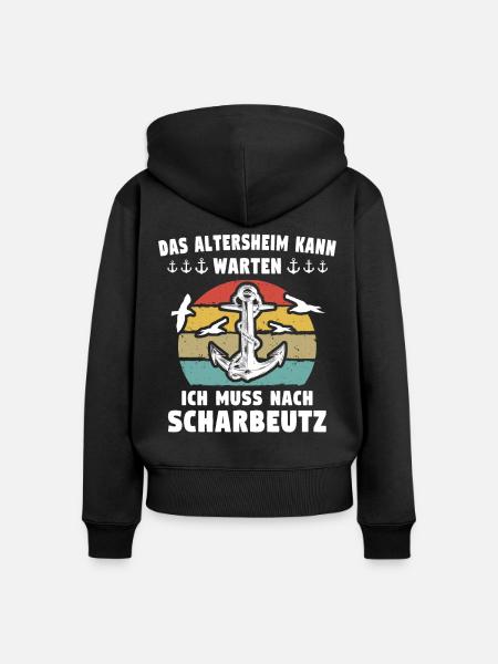 Scharbeutz Sprüche Scharbeutzer - Frauen Premium Bio Zip Hoodie - Schwarz