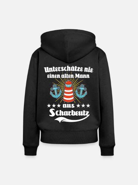 Scharbeutz Sprüche Scharbeutzer Ostsee - Frauen Premium Bio Zip Hoodie - Schwarz