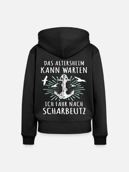 Scharbeutz Sprüche Scharbeutzer Ostsee - Frauen Premium Bio Zip Hoodie - Schwarz