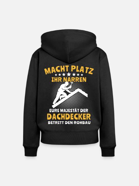 Dachdecker Dachspengler Dachdecken Dachklempner - Frauen Premium Bio Zip Hoodie - Schwarz