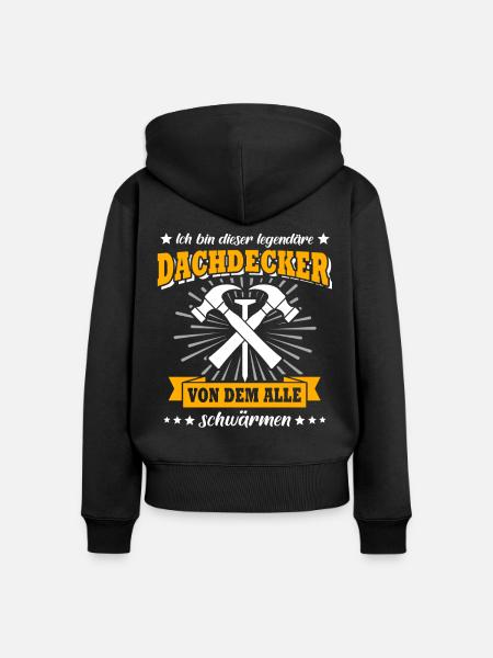 Dachdecker Dachspengler Dachklempner Dachdecken - Frauen Premium Bio Zip Hoodie - Schwarz