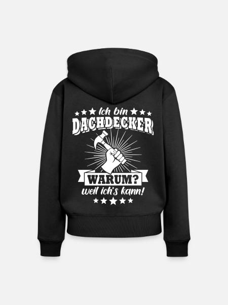 Dachdecker Dachdecken - Frauen Premium Bio Zip Hoodie - Schwarz