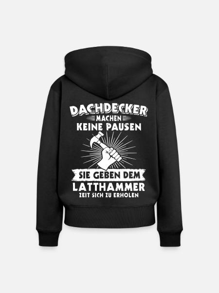 Dachdecker Dachdecken - Frauen Premium Bio Zip Hoodie - Schwarz