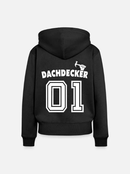 Dachdecker Dachspengler Dachklempner - Frauen Premium Bio Zip Hoodie - Schwarz
