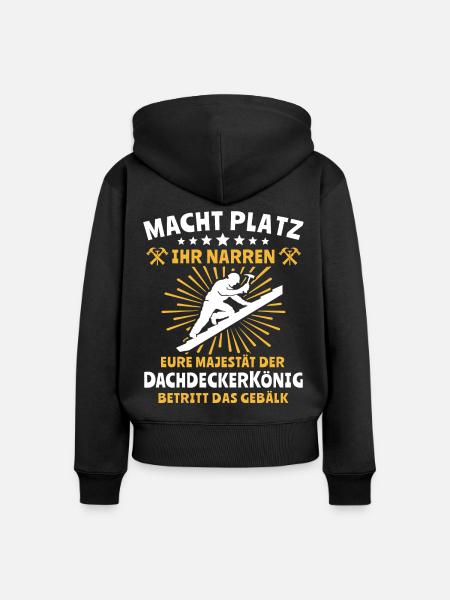 Dachdecker Dachspengler Dachklempner - Frauen Premium Bio Zip Hoodie - Schwarz