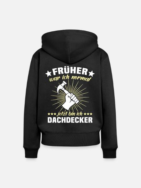 Dachdecker Dachspengler Dachklempner - Frauen Premium Bio Zip Hoodie - Schwarz