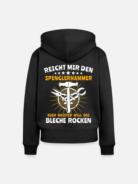 Spengler Beruf Bauspengler - Frauen Premium Bio Zip Hoodie - Schwarz