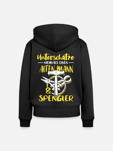 Spengler Beruf Bauspengler Sprüche - Frauen Premium Bio Zip Hoodie - Schwarz