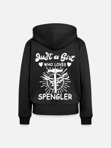 Spengler Beruf Bauspengler Sprüche - Frauen Premium Bio Zip Hoodie - Schwarz