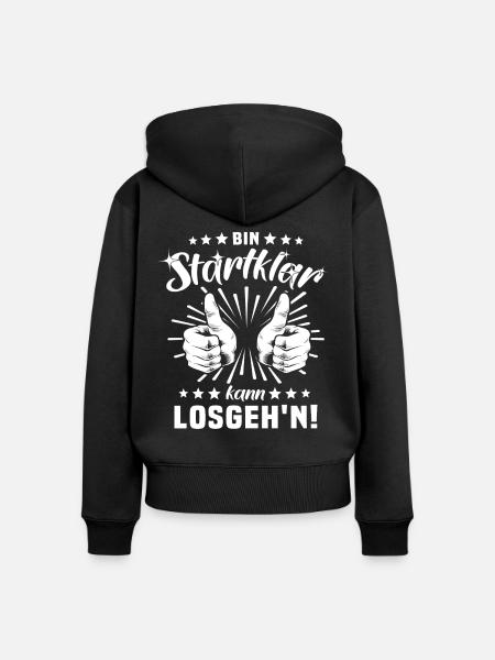 Positive Energie Motivation - Frauen Premium Bio Zip Hoodie - Schwarz