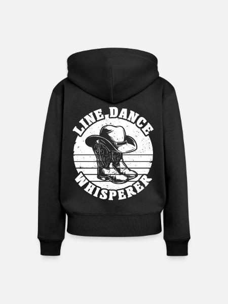 Line Dancing Line Dance - Frauen Premium Bio Zip Hoodie - Schwarz