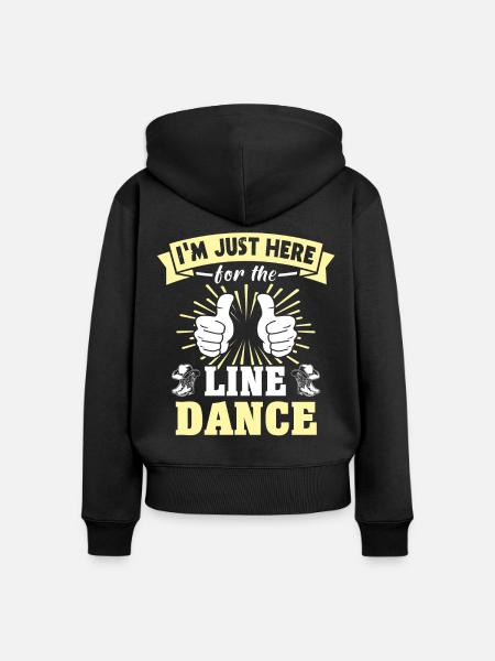 Line Dancer Line Dancing - Frauen Premium Bio Zip Hoodie - Schwarz