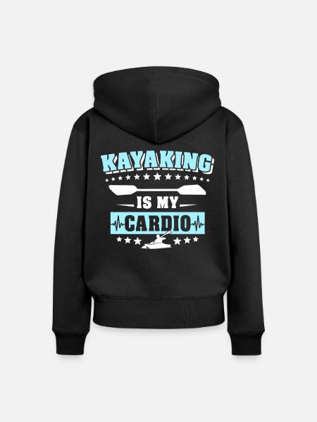 Kayaking Kayaker Kayak - Frauen Premium Bio Zip Hoodie - Schwarz