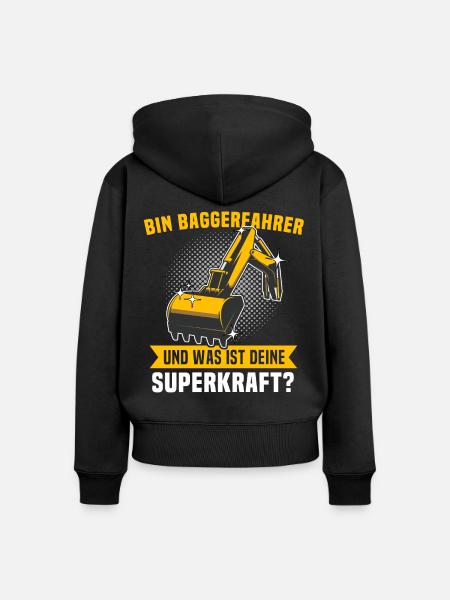 Baggerfuehrer Baggerfahrer - Frauen Premium Bio Zip Hoodie - Schwarz
