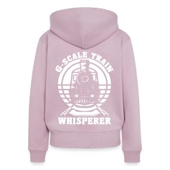 Model railway gauge G garden railway - Women's Premium Organic Zip Hoodie - dusky pink - Back - Julia (174cm)