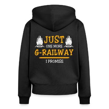 Garden railway gauge G - Women's Premium Organic Zip Hoodie - black - Back - Julia (174cm)