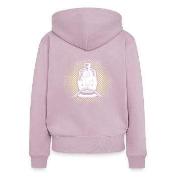 Model railway G gauge - Women's Premium Organic Zip Hoodie - dusky pink - Back - Julia (174cm)