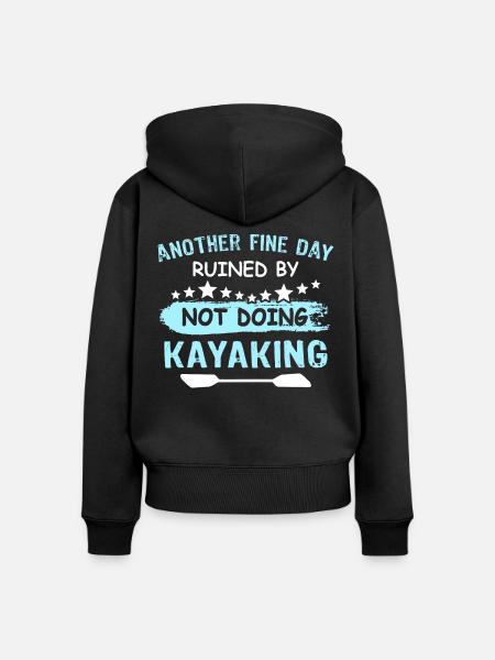 Kayaking - Frauen Premium Bio Zip Hoodie - Schwarz