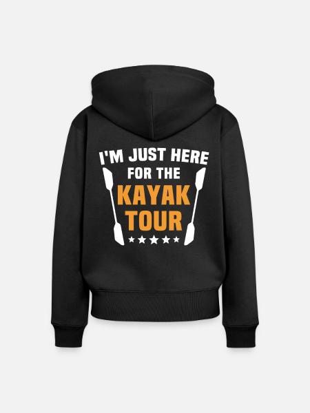 Kayaking - Frauen Premium Bio Zip Hoodie - Schwarz