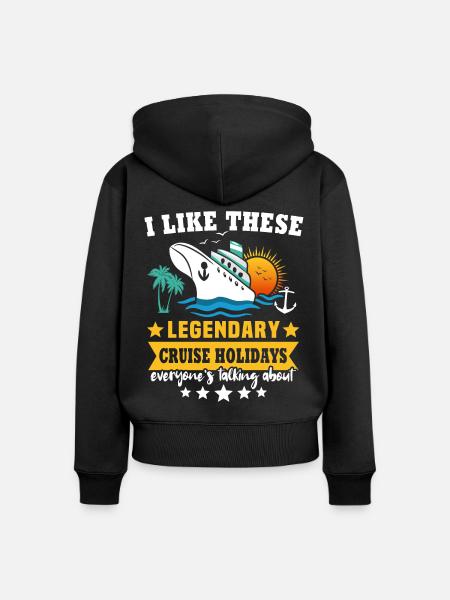 Kreuzfahrtschiff Kreuzfahrt - Frauen Premium Bio Zip Hoodie - Schwarz
