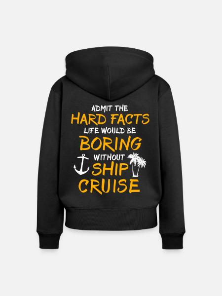 Kreuzfahrtschiff - Frauen Premium Bio Zip Hoodie - Schwarz