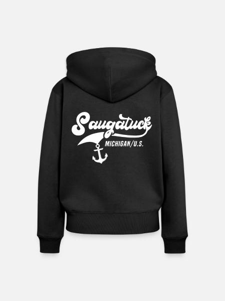 Saugatuck Michigan - Frauen Premium Bio Zip Hoodie - Schwarz