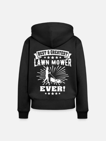 Rasenmäher - Frauen Premium Bio Zip Hoodie - Schwarz