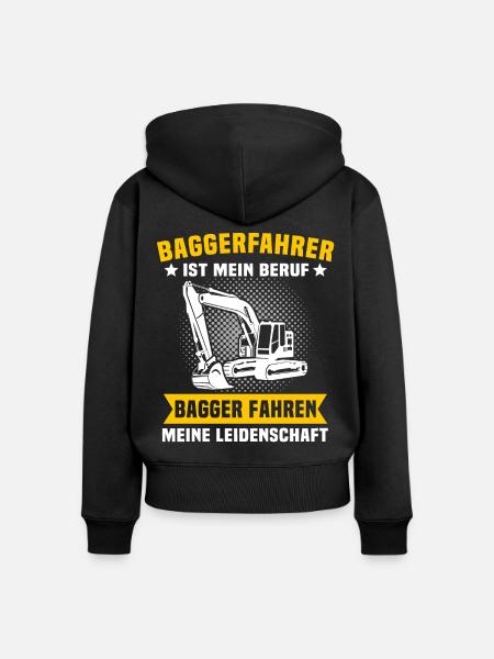 Baggerfuehrer Baggerfahrer - Frauen Premium Bio Zip Hoodie - Schwarz