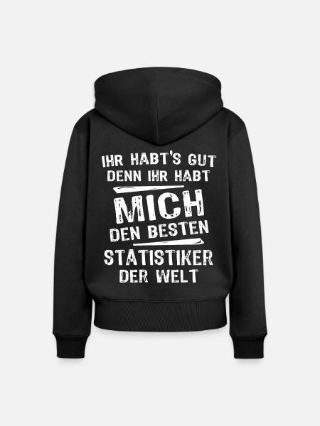 Statistiker - Frauen Premium Bio Zip Hoodie - Schwarz