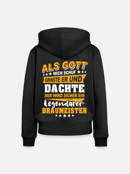 Braumeister Sprüche - Frauen Premium Bio Zip Hoodie - Schwarz