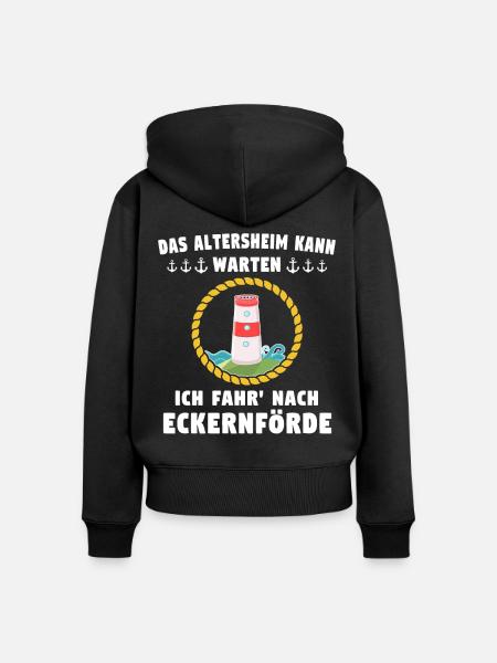 Eckernförde Spruch - Frauen Premium Bio Zip Hoodie - Schwarz