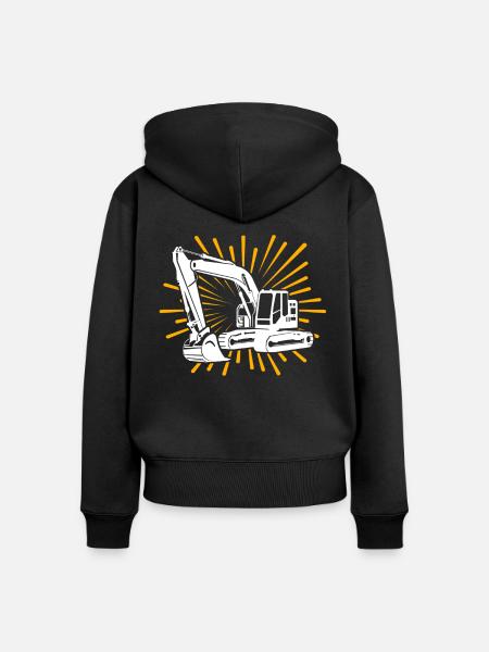 Bagger - Frauen Premium Bio Zip Hoodie - Schwarz