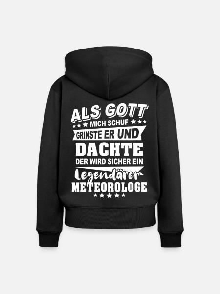 Meteorologe - Frauen Premium Bio Zip Hoodie - Schwarz