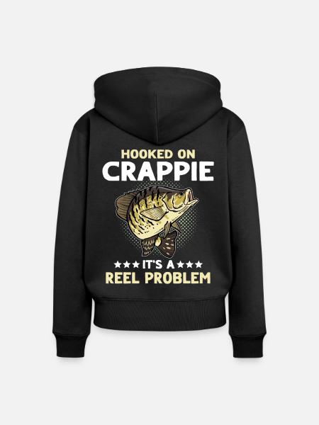 Crappie Fishing - Frauen Premium Bio Zip Hoodie - Schwarz