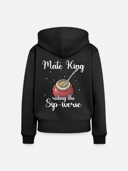 Mate Tee - Frauen Premium Bio Zip Hoodie - Schwarz