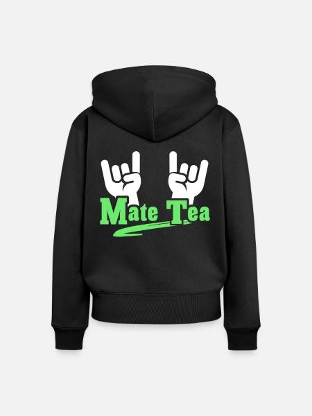 Mate Tee - Frauen Premium Bio Zip Hoodie - Schwarz