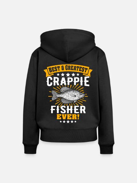 Sonnenbarsch Barsch Crappie Fishing - Frauen Premium Bio Zip Hoodie - Schwarz