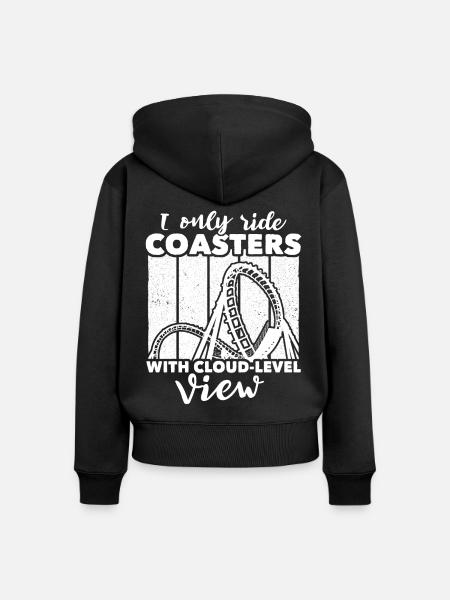 Roller Coaster - Frauen Premium Bio Zip Hoodie - Schwarz