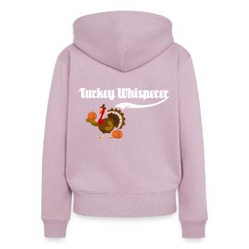 Turkey Thanksgiving - Frauen Premium Bio Zip Hoodie - Altrosa - Hinten - Julia (174cm)
