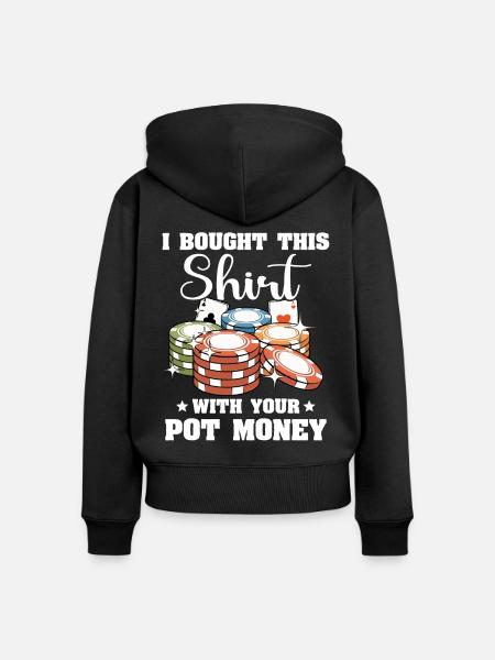 Poker Pokerspieler - Frauen Premium Bio Zip Hoodie - Schwarz
