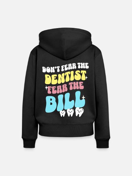 Zahnarzt Zahnpflege Dentist - Frauen Premium Bio Zip Hoodie - Schwarz